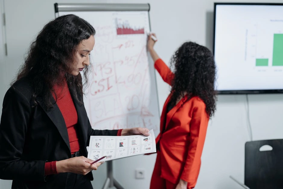 Finansal planlama yapan bir ekip toplantısı